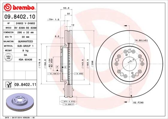 Breco BS 8399 - Disque de frein cwaw.fr