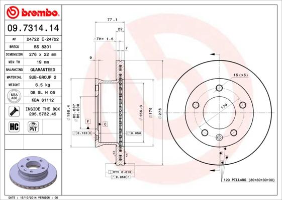 Breco BS 8301 - Disque de frein cwaw.fr