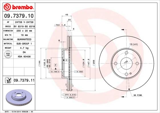 Breco BS 8319 - Disque de frein cwaw.fr