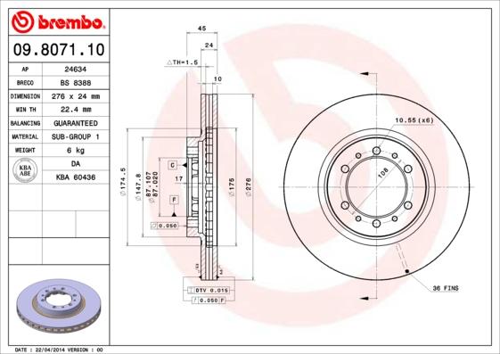 Breco BS 8388 - Disque de frein cwaw.fr