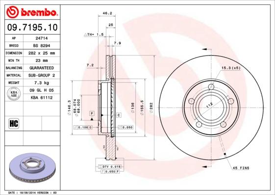 Breco BS 8294 - Disque de frein cwaw.fr