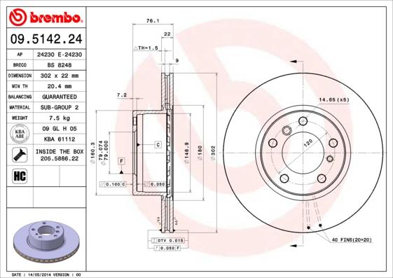 Breco BS 8248 - Disque de frein cwaw.fr