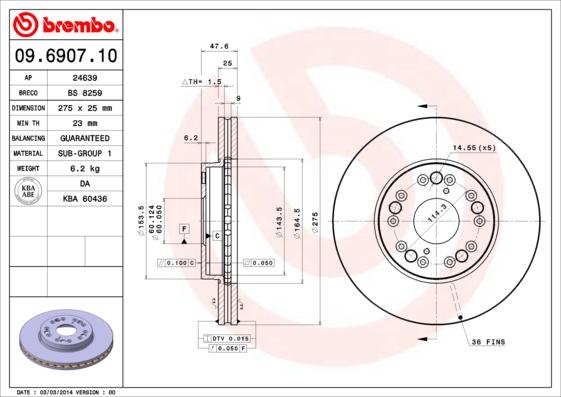 Breco BS 8259 - Disque de frein cwaw.fr