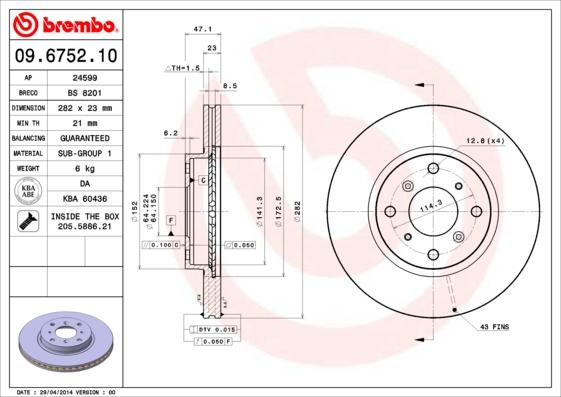 Breco BS 8201 - Disque de frein cwaw.fr