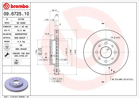 Breco BS 8289 - Disque de frein cwaw.fr