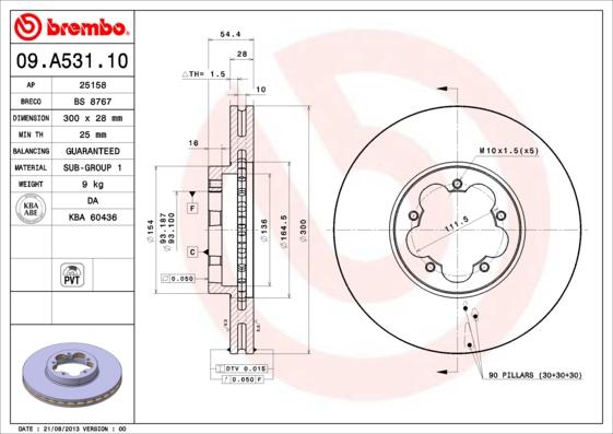 Breco BS 8767 - Disque de frein cwaw.fr