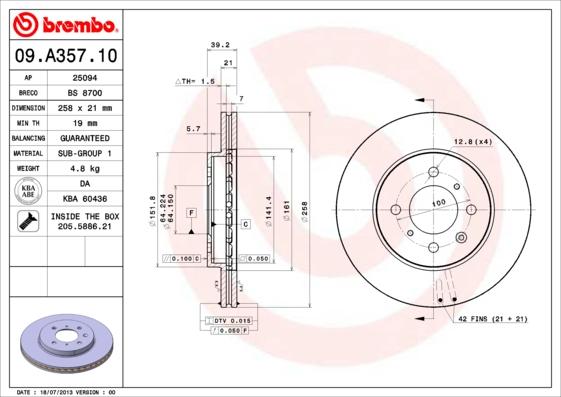 Breco BS 8700 - Disque de frein cwaw.fr