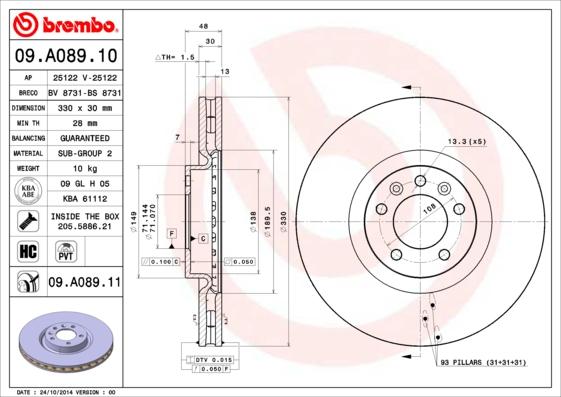 Breco BS 8731 - Disque de frein cwaw.fr