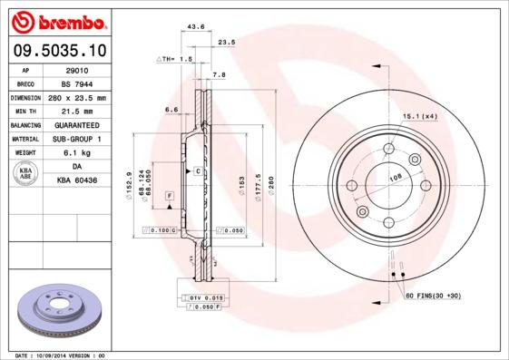 Breco BS 7944 - Disque de frein cwaw.fr