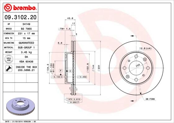 Breco BS 7955 - Disque de frein cwaw.fr