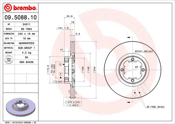 Breco BS 7953 - Disque de frein cwaw.fr