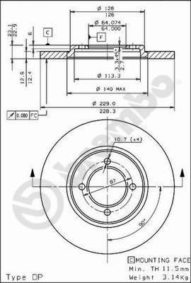 Breco BS 7498 - Disque de frein cwaw.fr