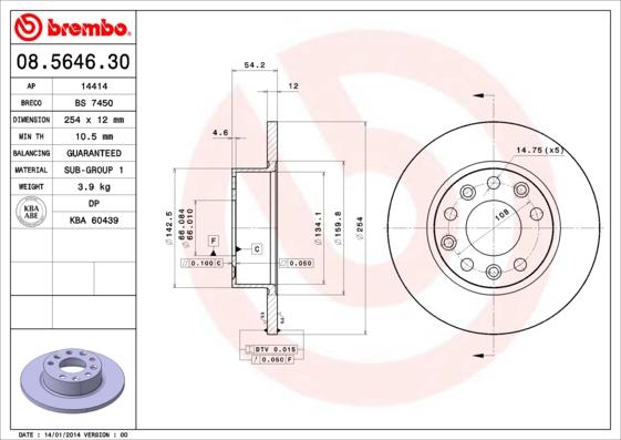 Breco BS 7450 - Disque de frein cwaw.fr