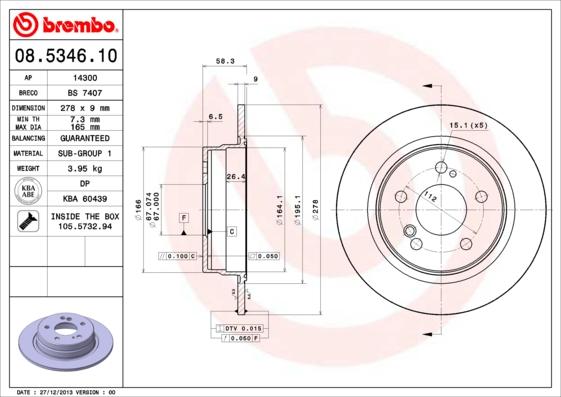 Breco BS 7407 - Disque de frein cwaw.fr