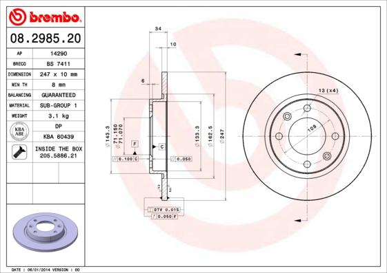 Breco BS 7411 - Disque de frein cwaw.fr