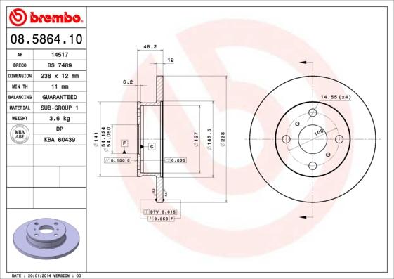 Breco BS 7489 - Disque de frein cwaw.fr