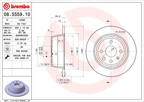 Breco BS 7431 - Disque de frein cwaw.fr