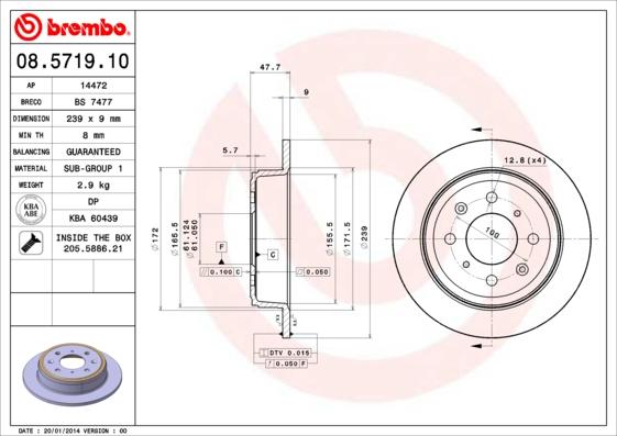 Breco BS 7477 - Disque de frein cwaw.fr