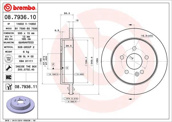 Breco BS 7595 - Disque de frein cwaw.fr