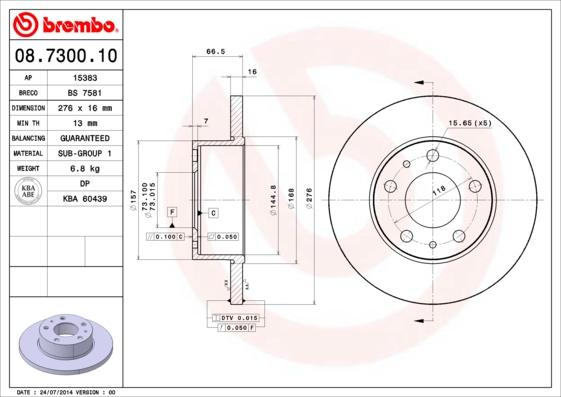 Breco BS 7581 - Disque de frein cwaw.fr