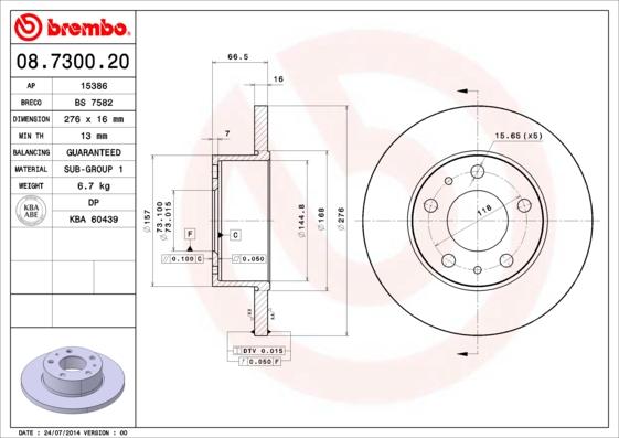 Breco BS 7582 - Disque de frein cwaw.fr