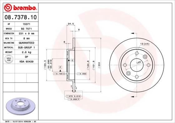 Breco BS 7571 - Disque de frein cwaw.fr