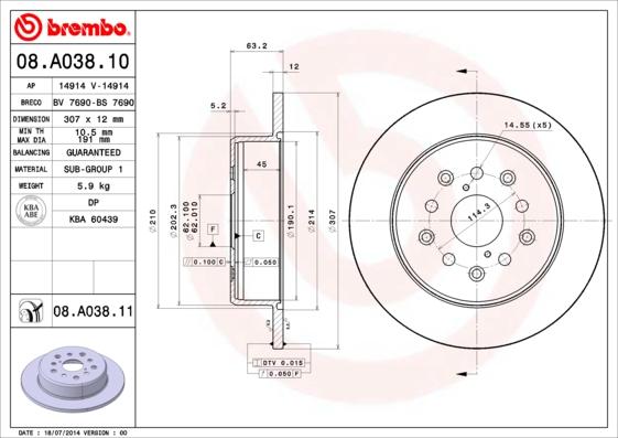 Breco BS 7690 - Disque de frein cwaw.fr