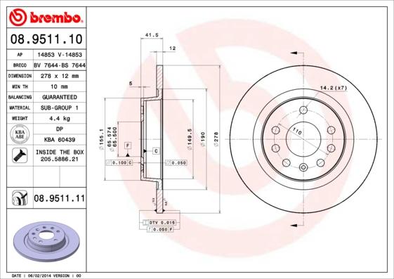 Breco BS 7644 - Disque de frein cwaw.fr