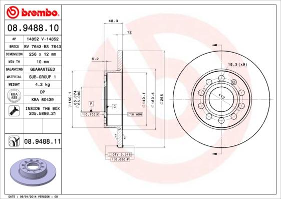 Breco BS 7643 - Disque de frein cwaw.fr