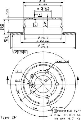 Breco BS 7659 - Disque de frein cwaw.fr