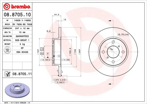 Breco BS 7608 - Disque de frein cwaw.fr