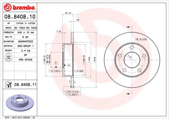 Breco BS 7603 - Disque de frein cwaw.fr