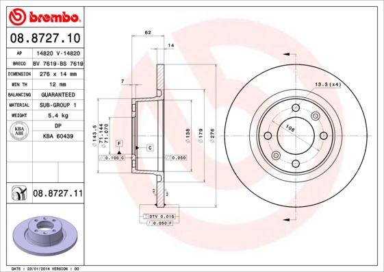 Breco BS 7619 - Disque de frein cwaw.fr