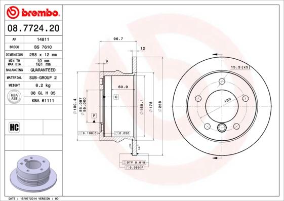 Breco BS 7610 - Disque de frein cwaw.fr