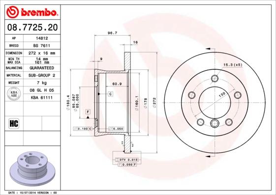 Breco BS 7611 - Disque de frein cwaw.fr