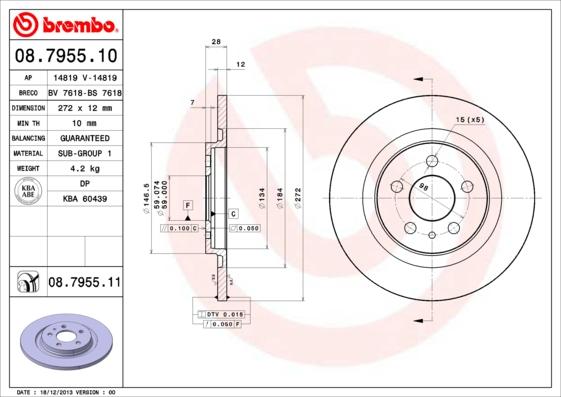 Breco BS 7618 - Disque de frein cwaw.fr