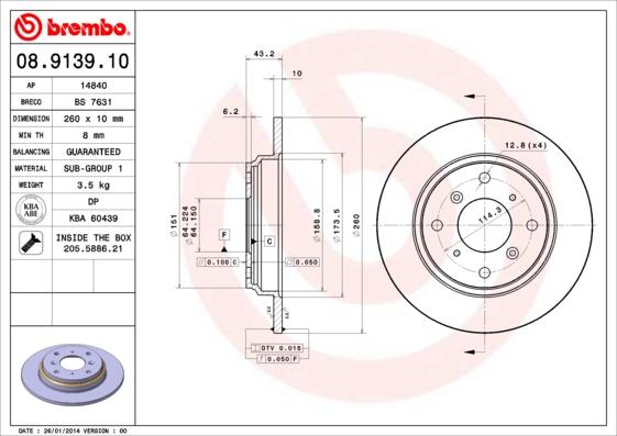 Breco BS 7631 - Disque de frein cwaw.fr