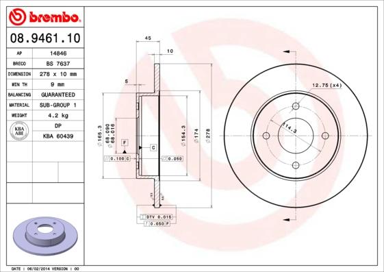 Breco BS 7637 - Disque de frein cwaw.fr