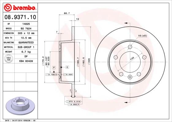 Breco BS 7624 - Disque de frein cwaw.fr