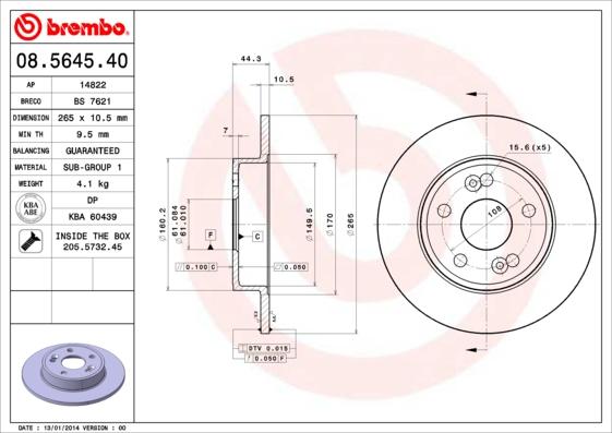 Breco BS 7621 - Disque de frein cwaw.fr