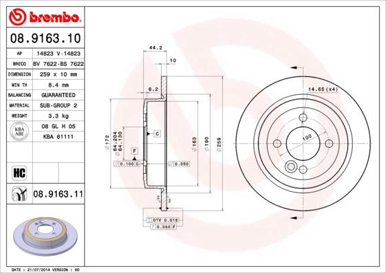 Breco BS 7622 - Disque de frein cwaw.fr