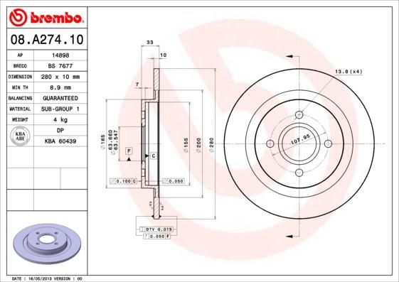 Breco BS 7677 - Disque de frein cwaw.fr