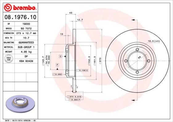 Breco BS 7072 - Disque de frein cwaw.fr