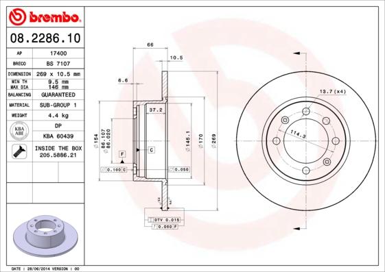 Breco BS 7107 - Disque de frein cwaw.fr