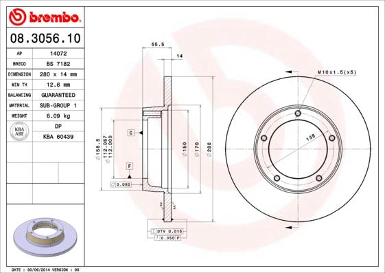 Breco BS 7182 - Disque de frein cwaw.fr