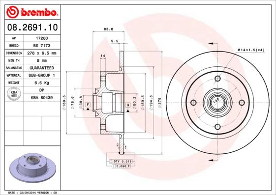 Breco BS 7173 - Disque de frein cwaw.fr