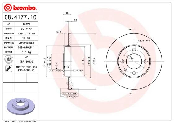 Breco BS 7177 - Disque de frein cwaw.fr