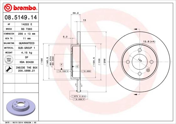 Breco BS 7383 - Disque de frein cwaw.fr