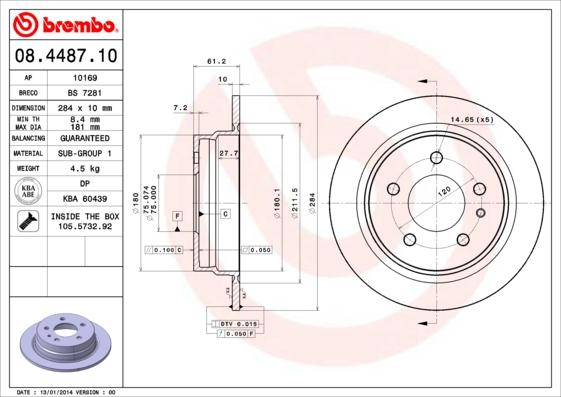 Breco BS 7281 - Disque de frein cwaw.fr