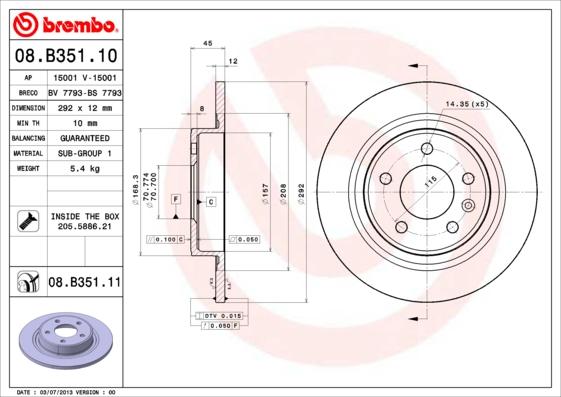 Breco BS 7793 - Disque de frein cwaw.fr